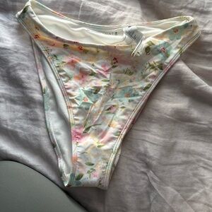 Abercrombie high waisted floral bikini bottoms